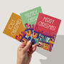 Christmas Cards Set Of Eight A6 Size Festive Greetings Colourful Presents, thumbnail 2 of 5