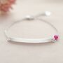 Sterling Birthstone And Bar Personalised Bracelet, thumbnail 2 of 12