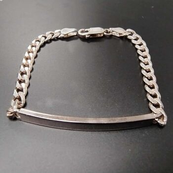 Personalised Child's Sterling Silver Chain And Link Bracelet, 3 of 5