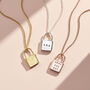 Personalised Love Padlock Charm Necklace, thumbnail 1 of 9