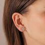 Clover Flower Clip On Earrings, thumbnail 1 of 4
