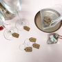 Personalised Five Christmas Name Tag Wine Glass Charms, thumbnail 12 of 12
