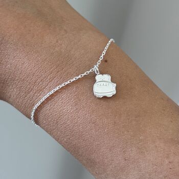 A Toast To You Silver Toast Charm Bracelet And Card | Gift, 2 of 4