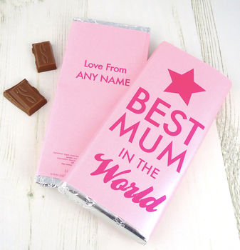 Best Mum Dad In The World Chocolate Bar, 2 of 5