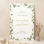 White Floral Wedding Welcome Sign, thumbnail 1 of 3