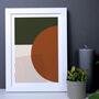 Orange And Green Abstract Shapes Geometric Print, thumbnail 1 of 6