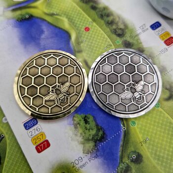 Personalised Golf Ball Marker With 'Bee Kind' Design, 2 of 7