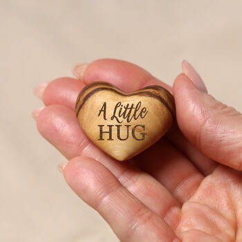 A Little Hug, Tiny Hug Token, Olive Wood, 3 of 10