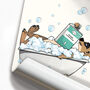 Meerkat In The Bath, Funny Toilet Art, thumbnail 3 of 9