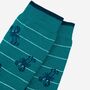 Men's Lobster Bamboo Socks Striped Aqua Blue, thumbnail 4 of 4