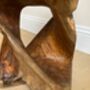 Hand Carved Teak Wooden Root Side Table Square Twisted, thumbnail 2 of 5