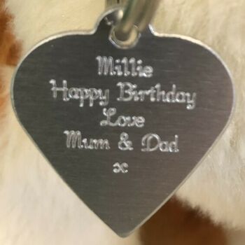 Soft Toy Dragon With Engraved Personalised Tag, 4 of 4