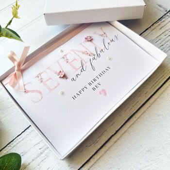 Seventy And Fabulous Birthday Card, 3 of 4