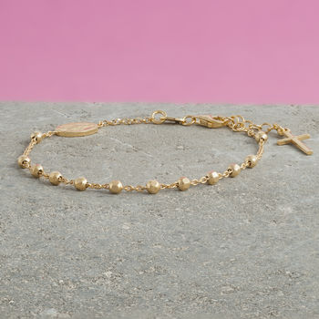 Delicate Rosary Chain Bracelet, 2 of 9