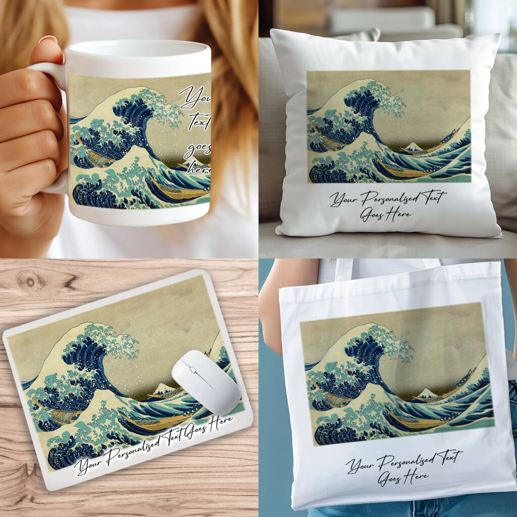 Personalised 'The Great Wave Off Kanagawa' By Hokusai, Katsushika, 1 of 5
