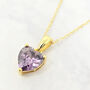 Heart Amethyst February Birthstone Necklace, thumbnail 1 of 5