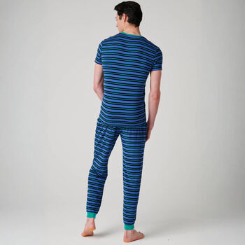 Men's 'Ultramarine' Bamboo Pyjama Set, 3 of 7
