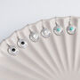 Sterling Silver Gemstone Sun Disc Dangly Earrings, thumbnail 1 of 9