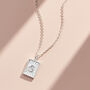 Sunbeam Rectangle Initial Charm Necklace, thumbnail 2 of 6
