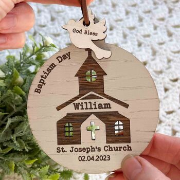 Personalised Baptism Bauble Gift, 2 of 3