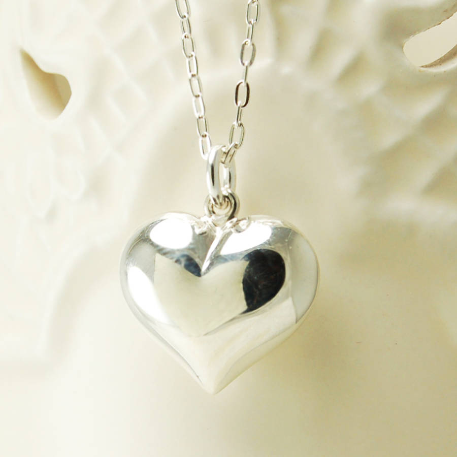 Large Silver Heart Necklace By Highland Angel | notonthehighstreet.com