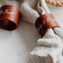 Set Of Two Personalised Leather Napkin Rings, thumbnail 7 of 8