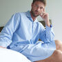 Men's Crisp Cotton Blue And White Stripe Nightshirt, thumbnail 1 of 4