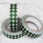 Paper Green Gingham Sticky Tape, thumbnail 1 of 3