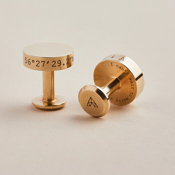 Personalised Solid Brass Cufflinks, 2 of 7