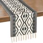 Table Runner Dining Table Geometric Design With Tassels, thumbnail 6 of 7