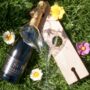 Personalised Welsh Ash Wooden Champagne Holder, thumbnail 4 of 8