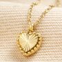 Gold Stainless Steel Antiqued Heart Pendant Necklace, thumbnail 4 of 6
