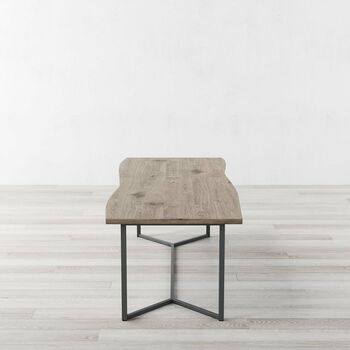 Dean Oak Dining Table With V Shaped Legs, 2 of 7