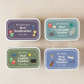 Personalised Subject Teacher Gift Tin, 4 of 7