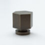 Antique Brass Hexagonal Tall Knob With No Borders, thumbnail 2 of 2