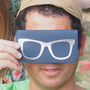 Navy Blue And Silver Leather Sunglasses Case, thumbnail 3 of 10