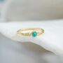 Dainty American Turquoise Gold Ring, thumbnail 1 of 6