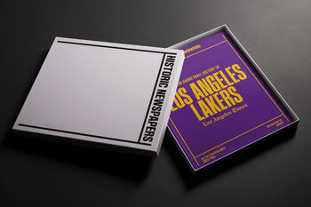 Los Angeles Lakers Personalised Nba Basketball Gift Newspaper History Book, 3 of 12