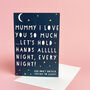 Funny Night Time Birthday Wordy Card For Mum, thumbnail 1 of 2