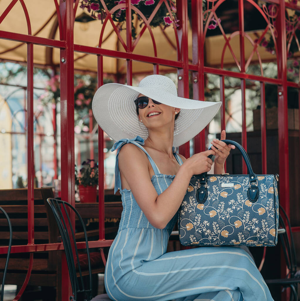 Jane Austen Blue Travel Bag + Gift Frame Purse, 1 of 7