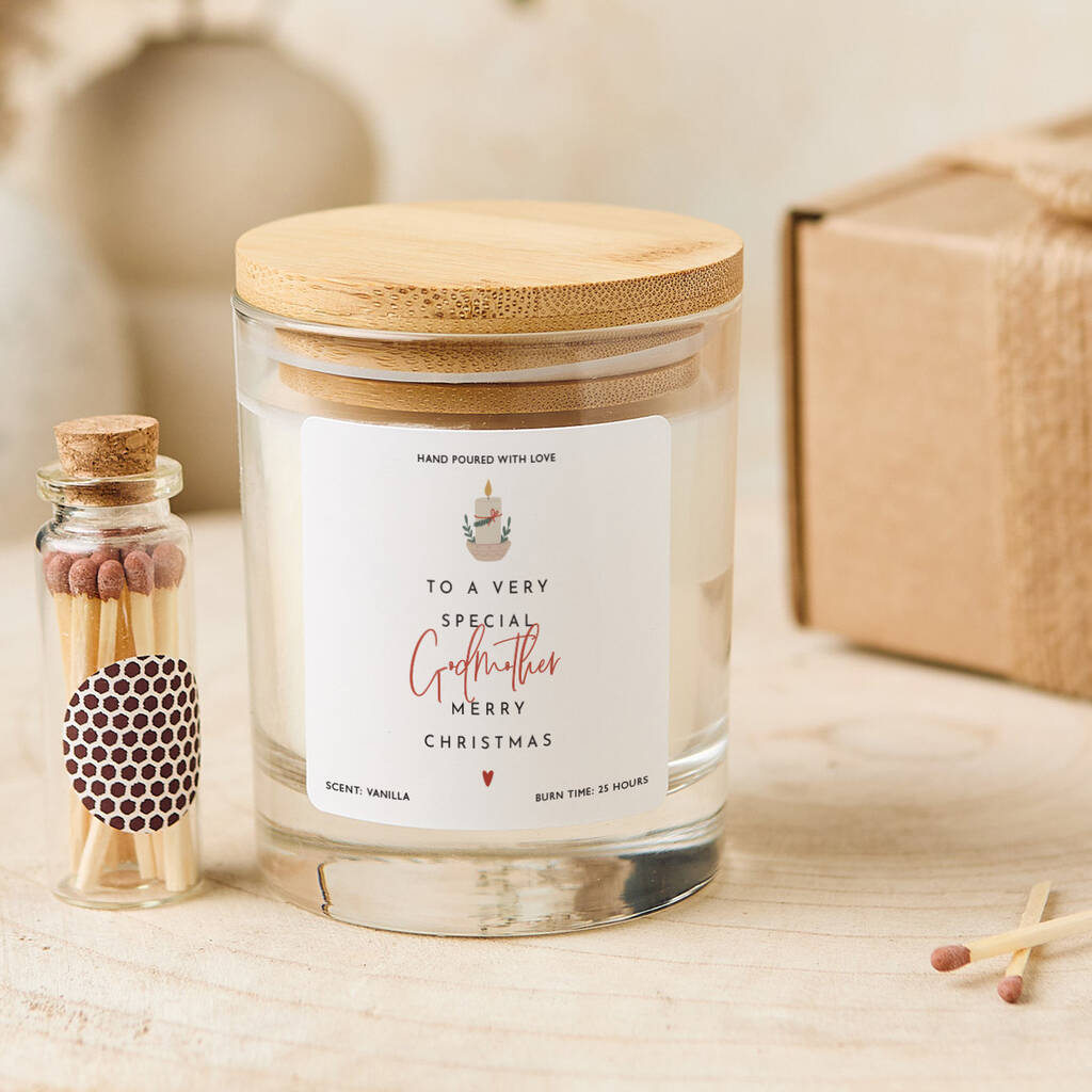 Christmas Gift Candle For Godmother, 1 of 4