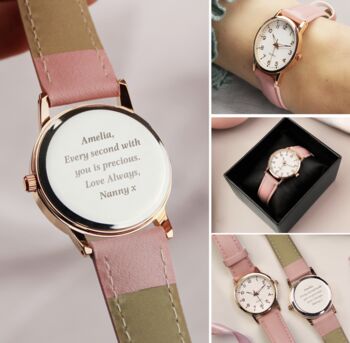 Personalised Girls Pink Watch, 3 of 4