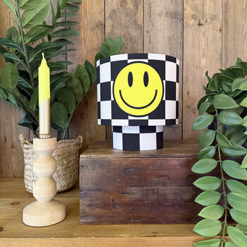 Smiley Face Check Rechargeable Glow Lamp In Liquorice, 6 of 6