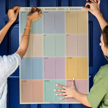 Personalised Events Calendar | Important Dates Wall Planner, 2 of 6