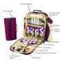 Deluxe Backpack Hamper And Picnic Blanket Mulberry Red, thumbnail 6 of 6