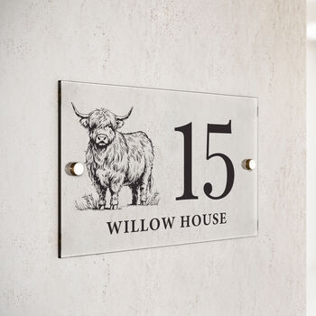 Highland Cow Custom House Sign, 3 of 3