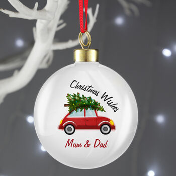 Personalised 'Driving Home For Christmas' Bauble, 3 of 4