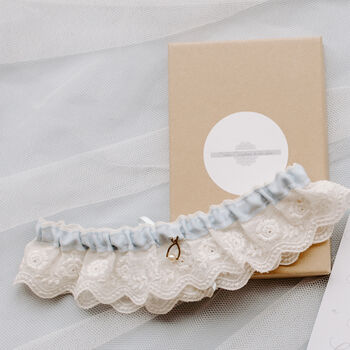 Vintage Embroidered Cotton Lace Garter, 3 of 9