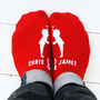 Personalised Kissing Couples Socks, thumbnail 5 of 9