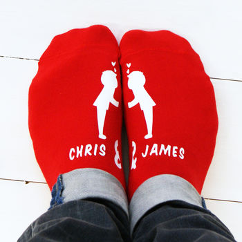 Personalised Kissing Couples Socks, 5 of 8